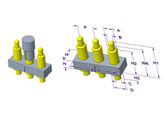 3P Pogo Pin 連接器