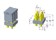 武漢2x2P Pogo Pin 連接器